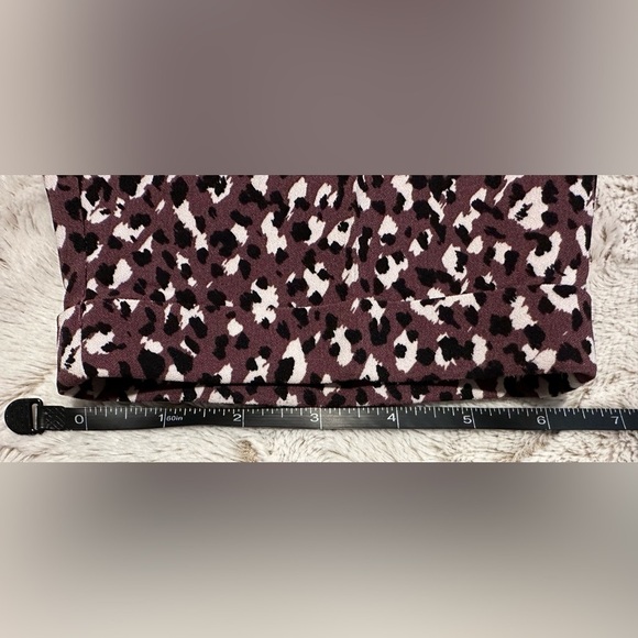 Torrid Purple Leopard Animal Print Pull-On High-Rise Crepe Pant - Picture 10 of 11